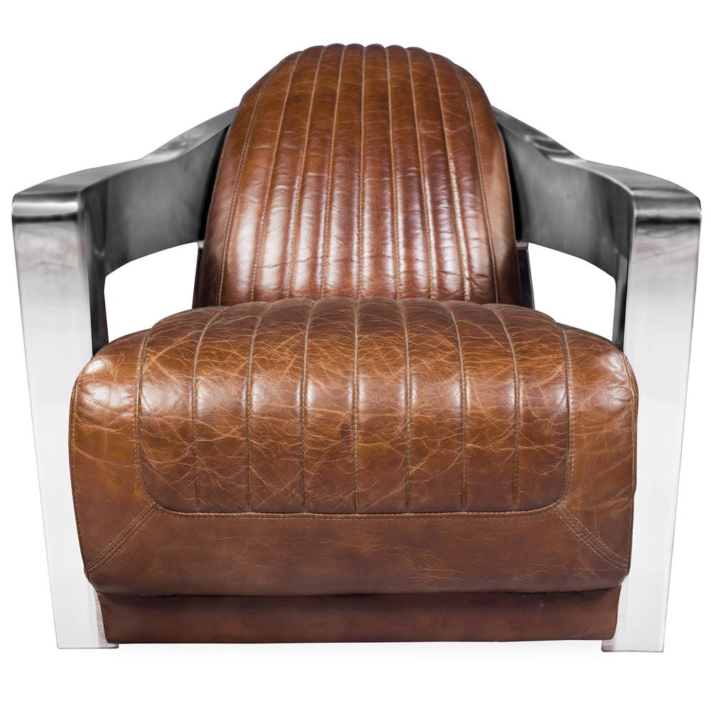 Fauteuil design avec accoudoirs - Revêtu de cuir - Lounge image 8