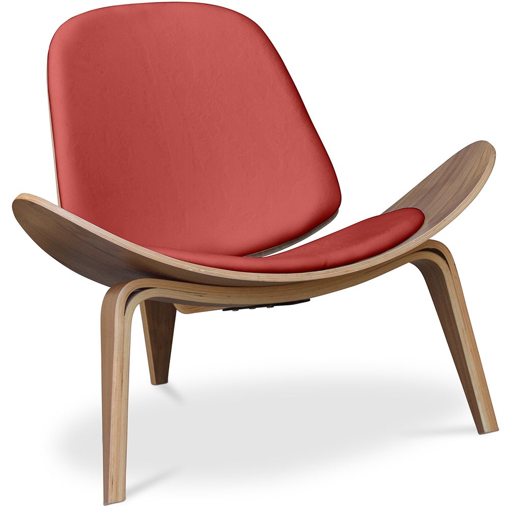 Fauteuil design - Fauteuil scandinave - Revêtu de cuir - Lucy image 8