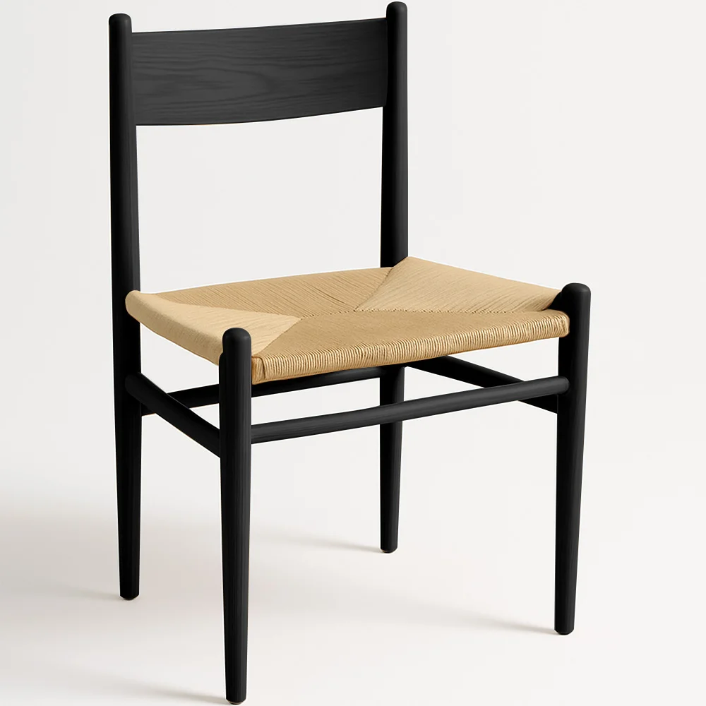Chaise de salle à manger en bois - Design rétro - Cawi image 8