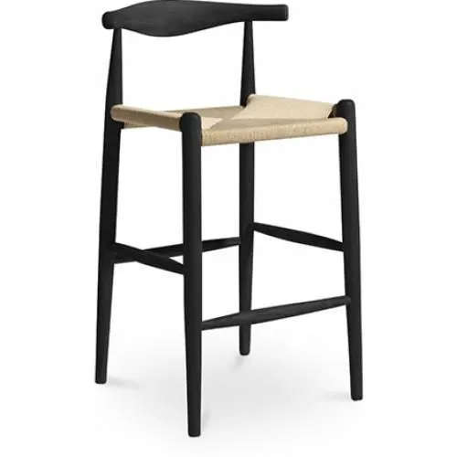 Tabouret de bar design Boho Bali - Bois - 75cm - Elb image 8