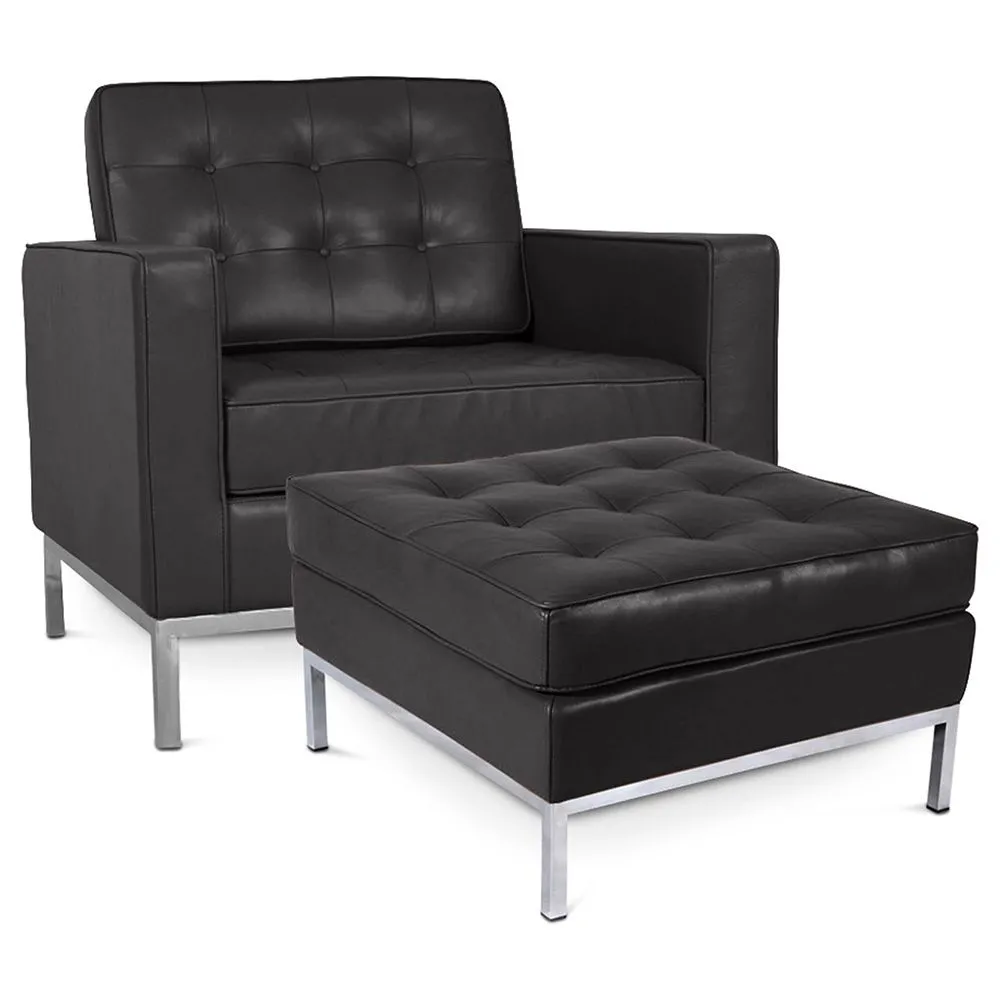 Fauteuil Design avec Repose-Pieds - Revêtement en Similicuir - Konel image 8