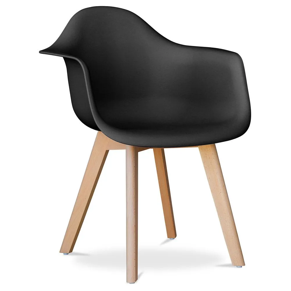 Chaise de salle à manger avec accoudoirs - Style scandinave - Dominic image 8