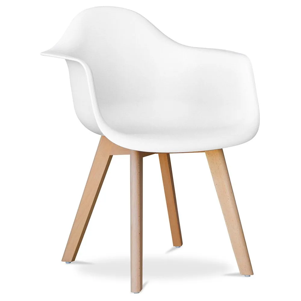 Chaise de salle à manger avec accoudoirs - Style scandinave - Dominic image 8