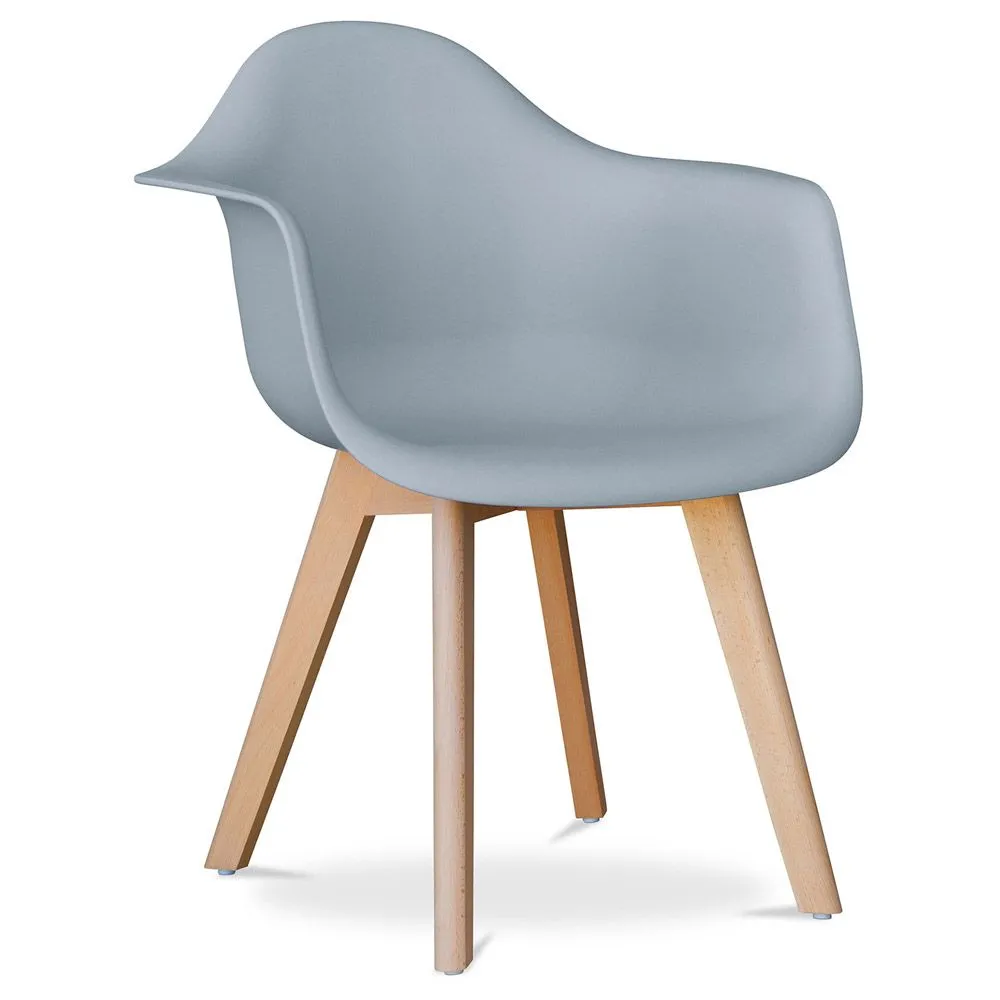 Chaise de salle à manger avec accoudoirs - Style scandinave - Dominic image 8
