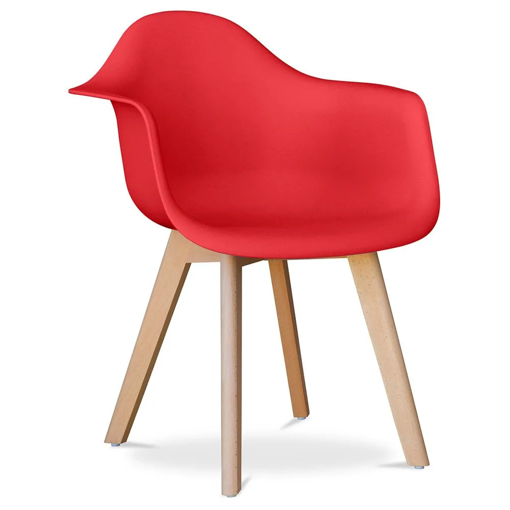 Chaise de salle à manger avec accoudoirs - Style scandinave - Dominic image 8