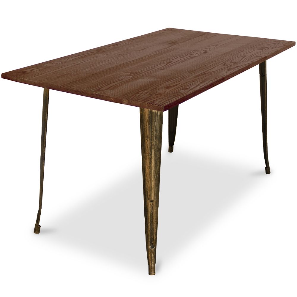 Table à manger rectangulaire - Industrielle - Bois - Tawny image 8