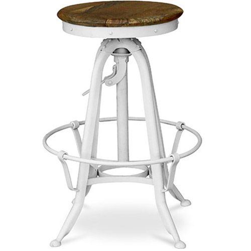Tabouret Rond - Design Vintage - Industriel - Uri image 8