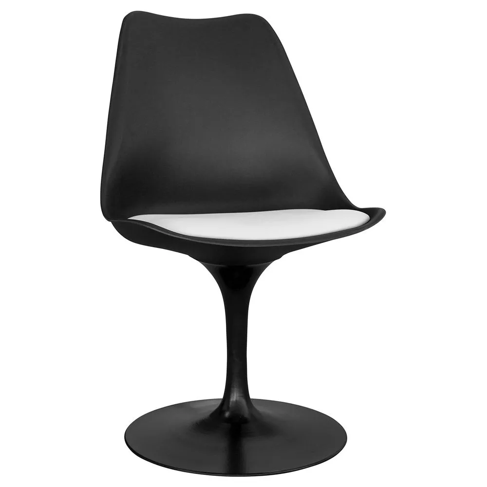 Chaise de salle à manger - Chaise pivotante noire - Tulip image 8