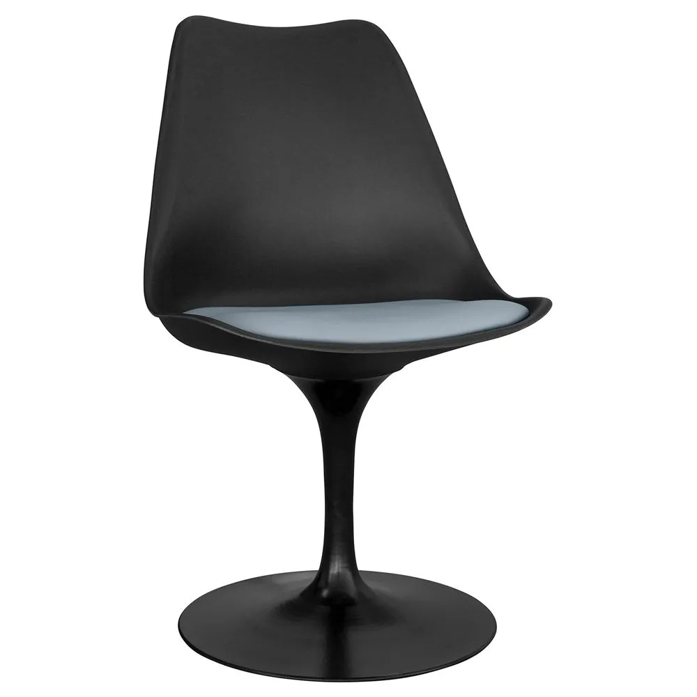 Chaise de salle à manger - Chaise pivotante noire - Tulip image 8