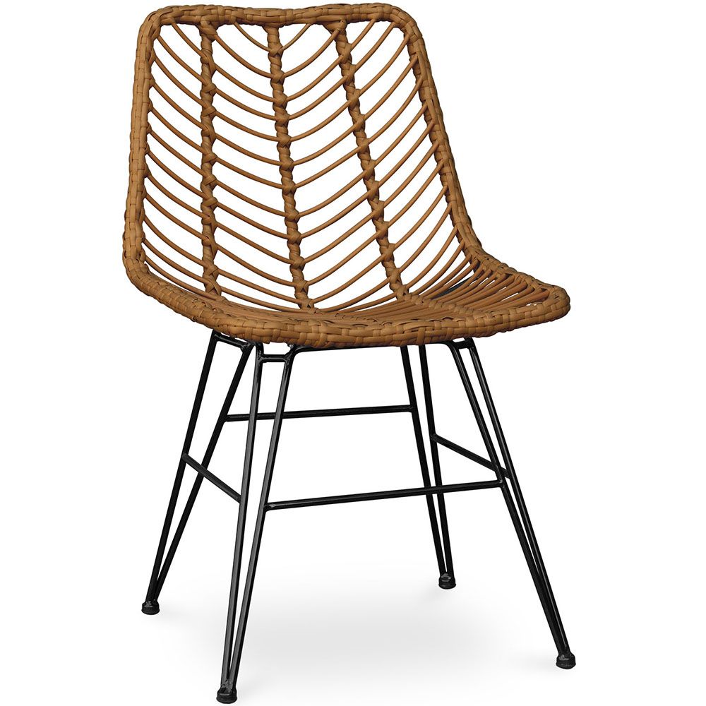 Chaise de salle à manger en rotin - Style Boho - Mia image 8