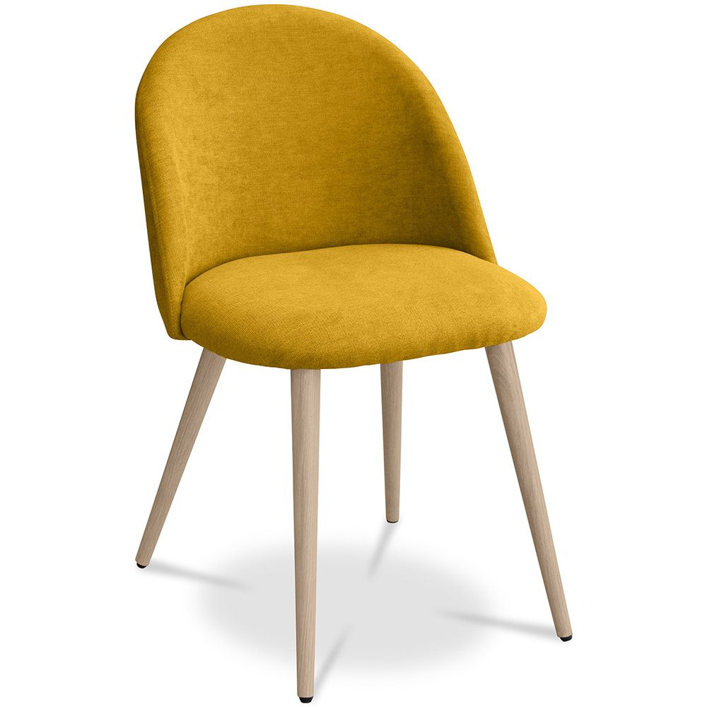 Chaise de salle à manger - Tapissée en tissu - Style scandinave - Evelyne image 8