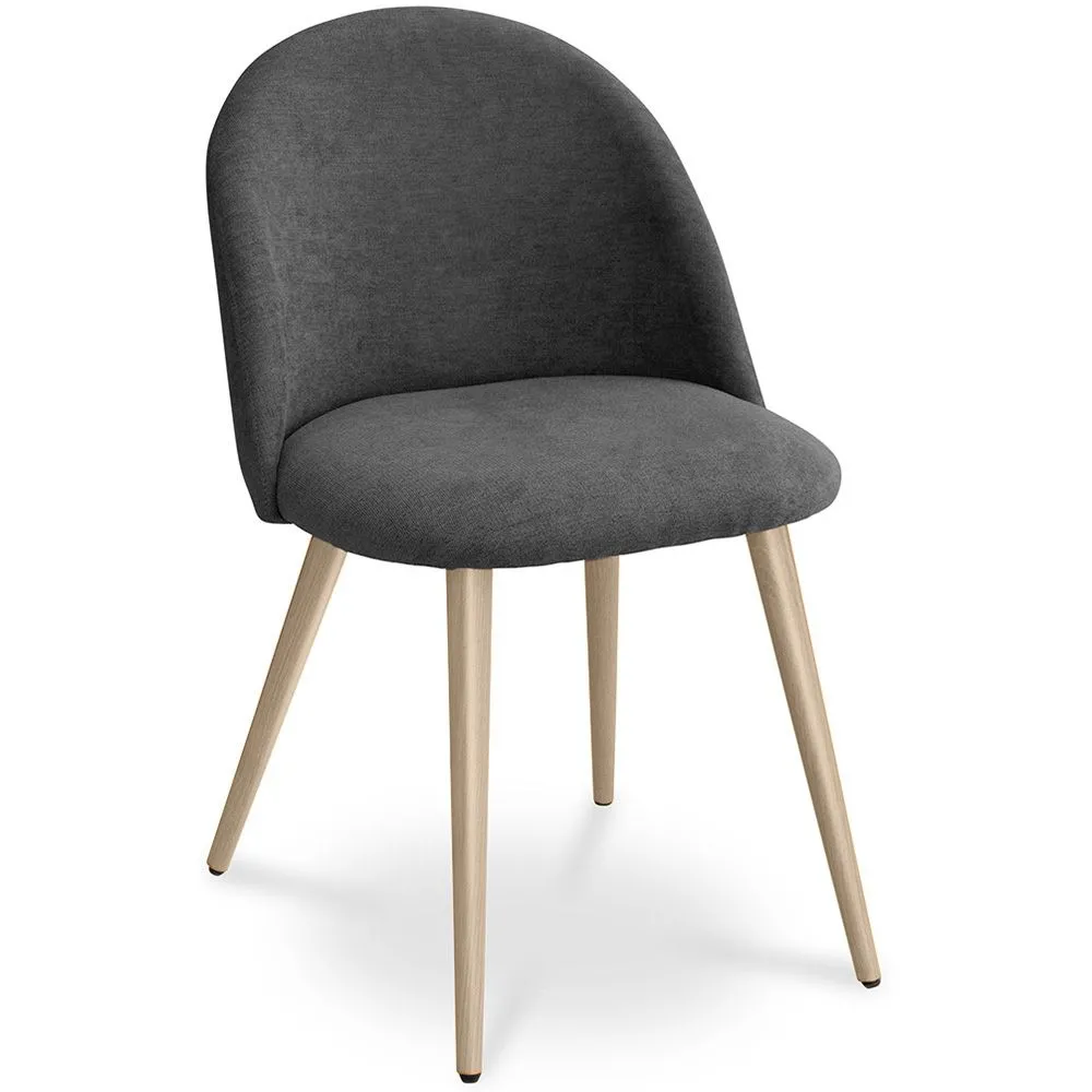 Chaise de salle à manger - Tapissée en tissu - Style scandinave - Evelyne image 8