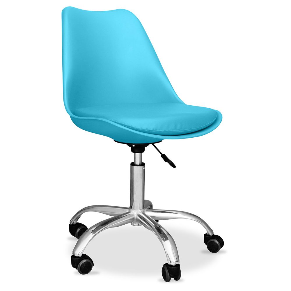 Chaise de bureau à roulettes - Chaise de bureau pivotante - Tulip image 8