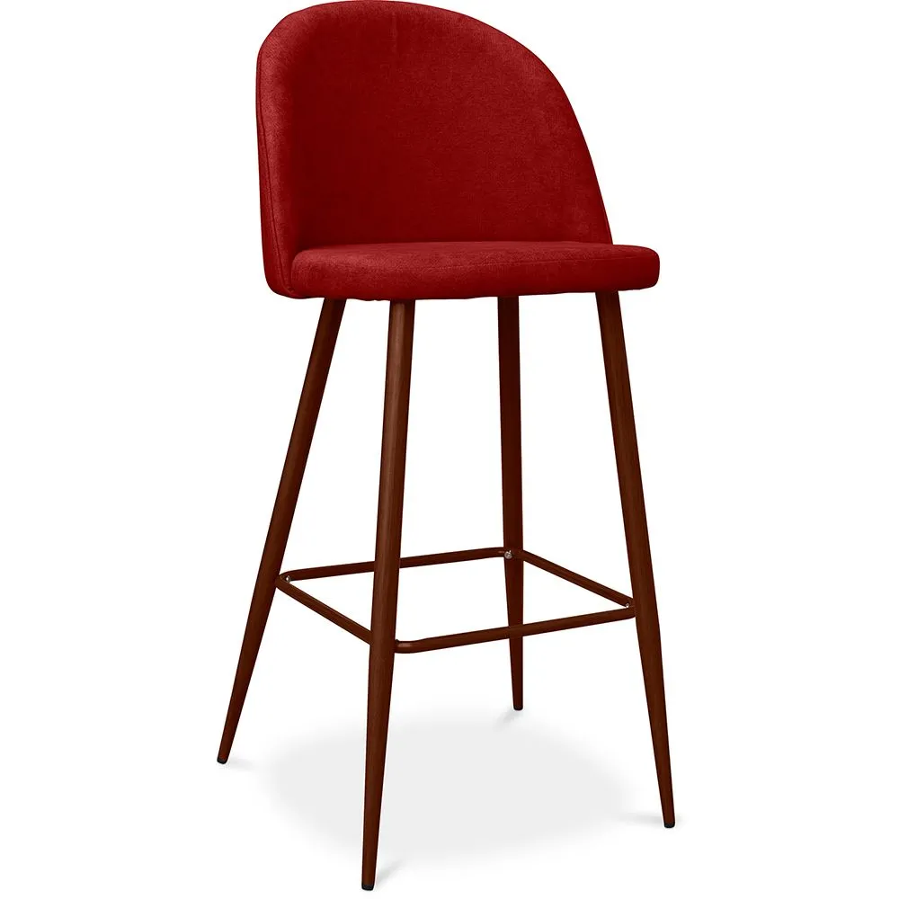 Tabouret rembourré en tissu - Design scandinave - 76cm - Evelyne image 8