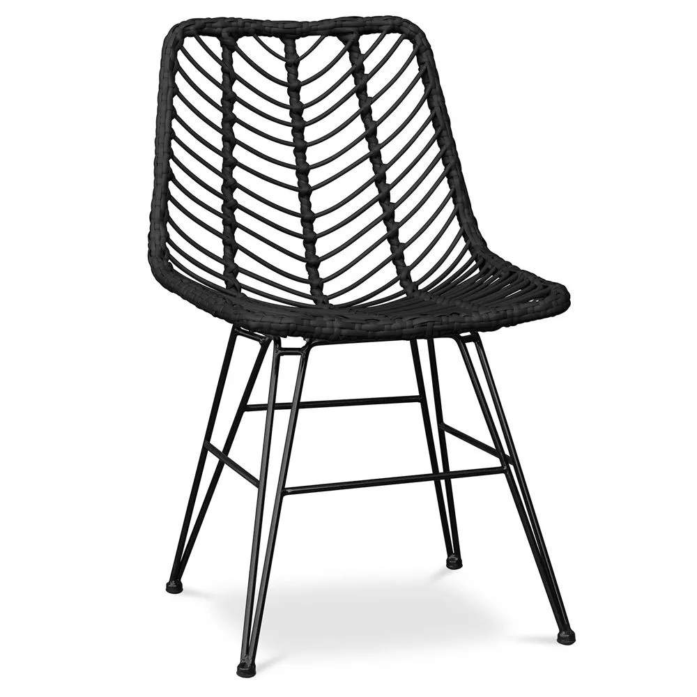 Chaise de salle à manger en rotin - Style Boho - Mia image 8