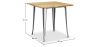 Table à manger carrée industrielle - Bois et métal - Stylix image 7