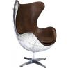Fauteuil avec Accoudoirs - Style Aviateur - Cuir et Métal - Cocoon image 7