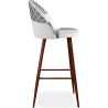 Tabouret Tapissé Patchwork - Style Scandinave - Noir et Blanc - Evelyne image 7