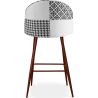 Tabouret Tapissé Patchwork - Style Scandinave - Noir et Blanc - Evelyne image 7