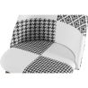 Tabouret Tapissé Patchwork - Style Scandinave - Noir et Blanc - Evelyne image 7