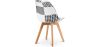 Chaise de salle à manger - Tapisserie patchwork noir et blanc - Nouvelle édition - Sam image 7