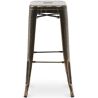 Tabouret de bar – Style industriel – Acier – 76 cm – Stylix image 7