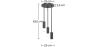 Lampe de plafond design - Lampe suspendue - 3 bras - Troy image 7