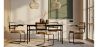 Chaise de salle à manger avec accoudoirs - tapissée de velours - bois et rotin - Puila image 7