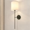 Applique Murale - Lampe Noire avec Abat-Jour en Tissu - Dena image 7