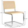 Chaise de Salle à Manger - Design Vintage - Bois et Rotin - Nouvelle Édition - Bruna image 7