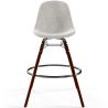 Tabouret de Bar en Velours - Design Scandinave et Pieds en Bois Foncé - Skögur image 7